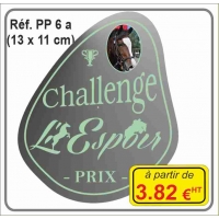 Plaque prestige alu cuivré/argent - Réf. PP6A